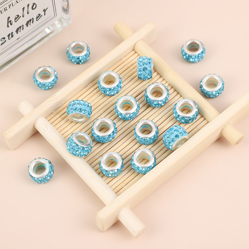 Wholesale 12mm Pandora Clay DIY Rhinestones Beads 100PCS